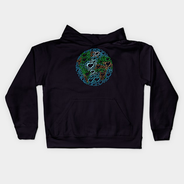 Earth Day Love Planet Earth Kids Hoodie by gogo-jr